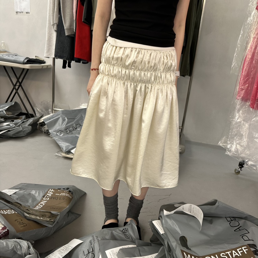 DOUBLE STANDARD/LE SMOKING/MAISONSTAFF韓國東大門代購女裝新款熱賣半身裙中短裙MAISONSTAFF半身裙/中短裙圖色1