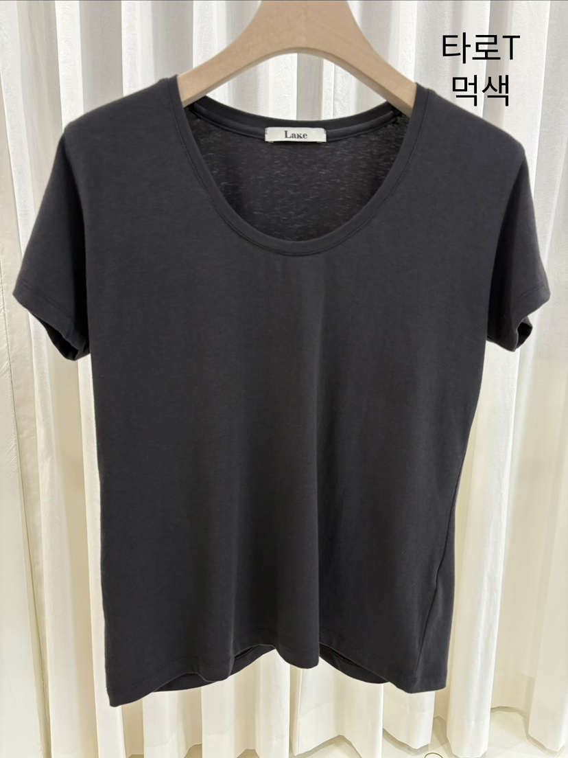 LAKE-A/KONI韓國直郵女裝新款推薦時尚休閑熱賣人氣T恤Lake Side/KONIT恤圖色4墨色