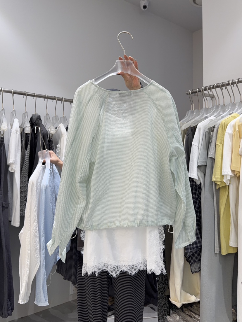 LOOKK/MIMME韓國代購女士新款26春夏襯衫蕾絲衫不含內搭LOOKK/MIMME襯衫/蕾絲衫