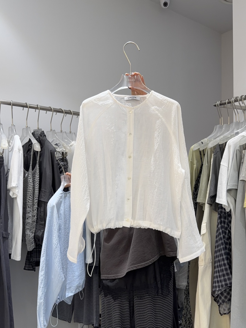 LOOKK/MIMME韓國代購女士新款26春夏襯衫蕾絲衫不含內搭LOOKK/MIMME襯衫/蕾絲衫圖色2