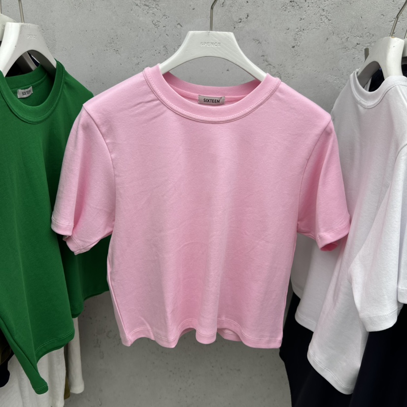 SIXTEEN韓國代購女士新品人氣真品職業熱賣26春夏推薦T恤SIXTEENT恤圖色2