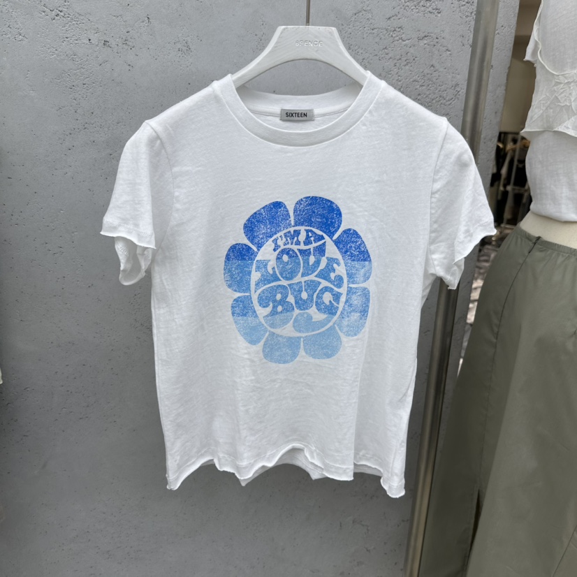 SIXTEEN韓國直郵實拍女士新款26春夏時尚人氣休閑職業T恤SIXTEENT恤圖色1