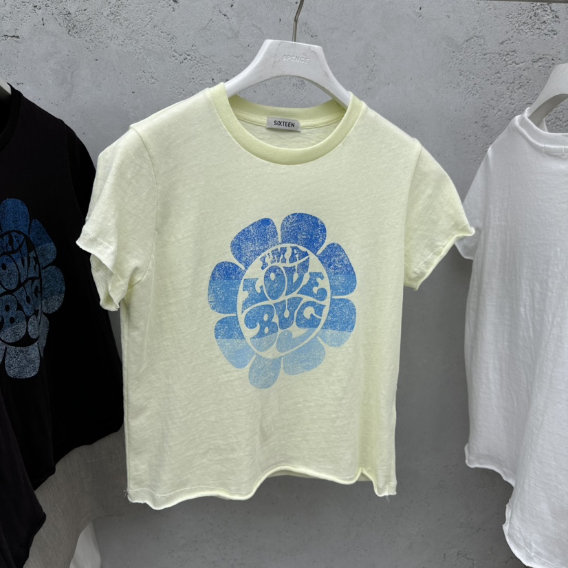 SIXTEEN韓國直郵實拍女士新款26春夏時尚人氣休閑職業T恤SIXTEENT恤圖色2