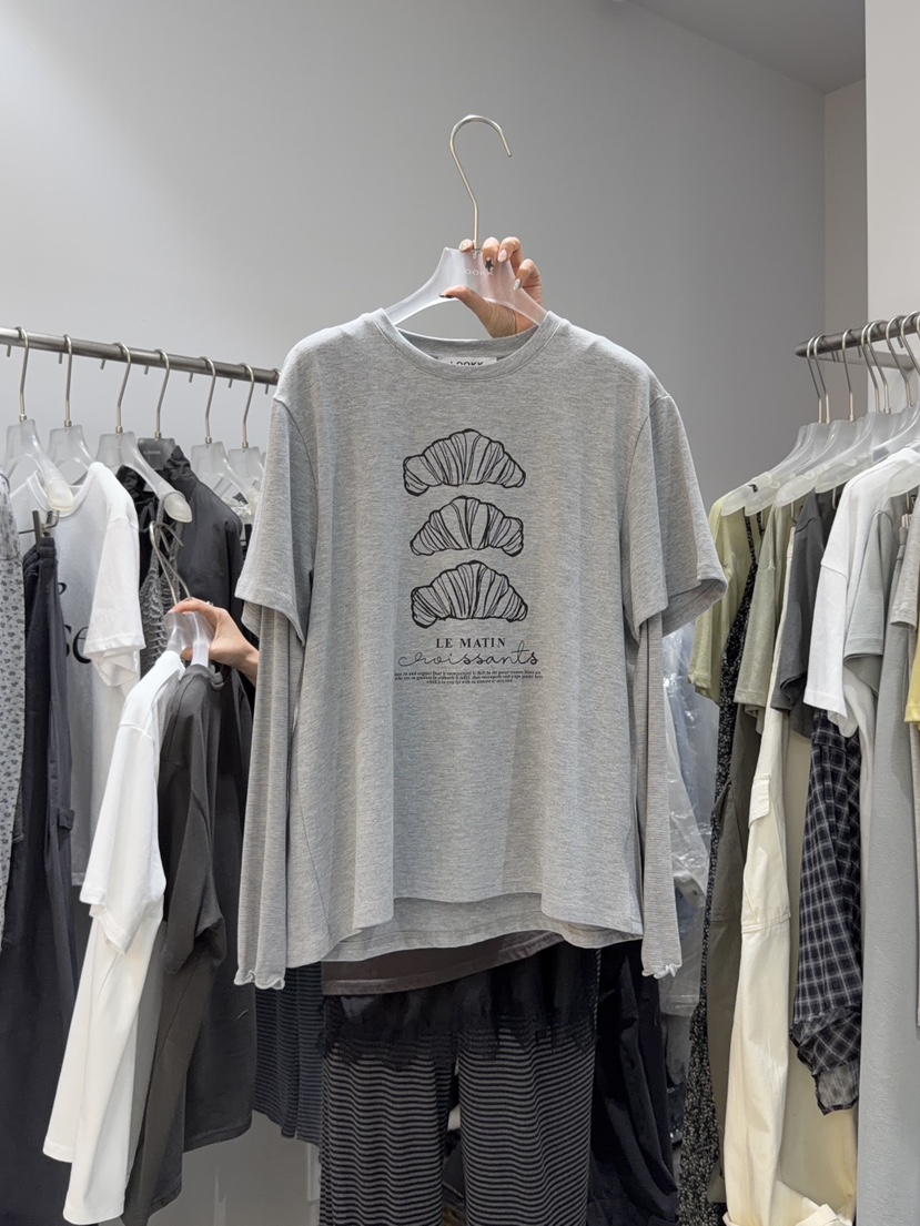 LOOKK/MIMME韓國東大門直郵女裝新款推薦熱賣26春夏職業T恤LOOKK/MIMMET恤圖色1