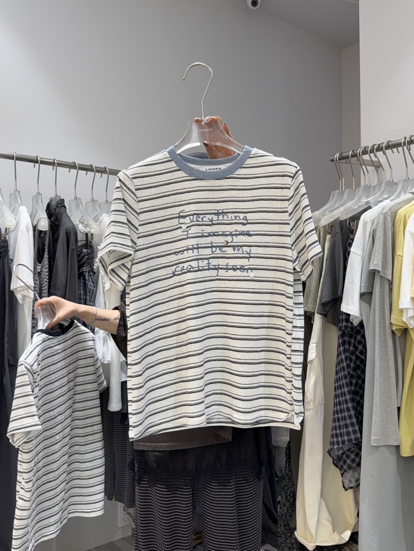 LOOKK/MIMME韓國直郵實拍女士新品26春夏熱賣人氣T恤刺繡LOOKK/MIMMET恤圖色1