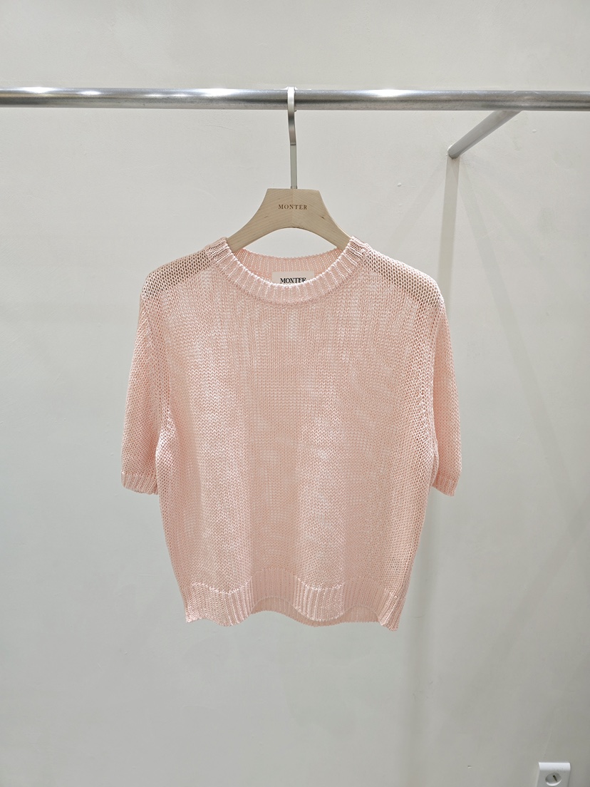MONTER韓國東大門代購女裝新款熱賣時尚26春夏針織衫透視MONTER針織衫圖色2
