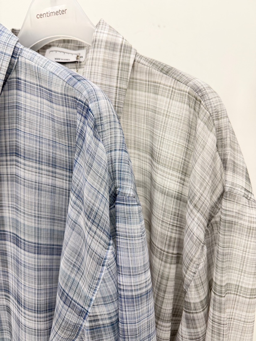 CM韓國直郵實拍女士新品人氣熱賣職業襯衫蕾絲衫格子雪紡CM_centimeter襯衫/蕾絲衫