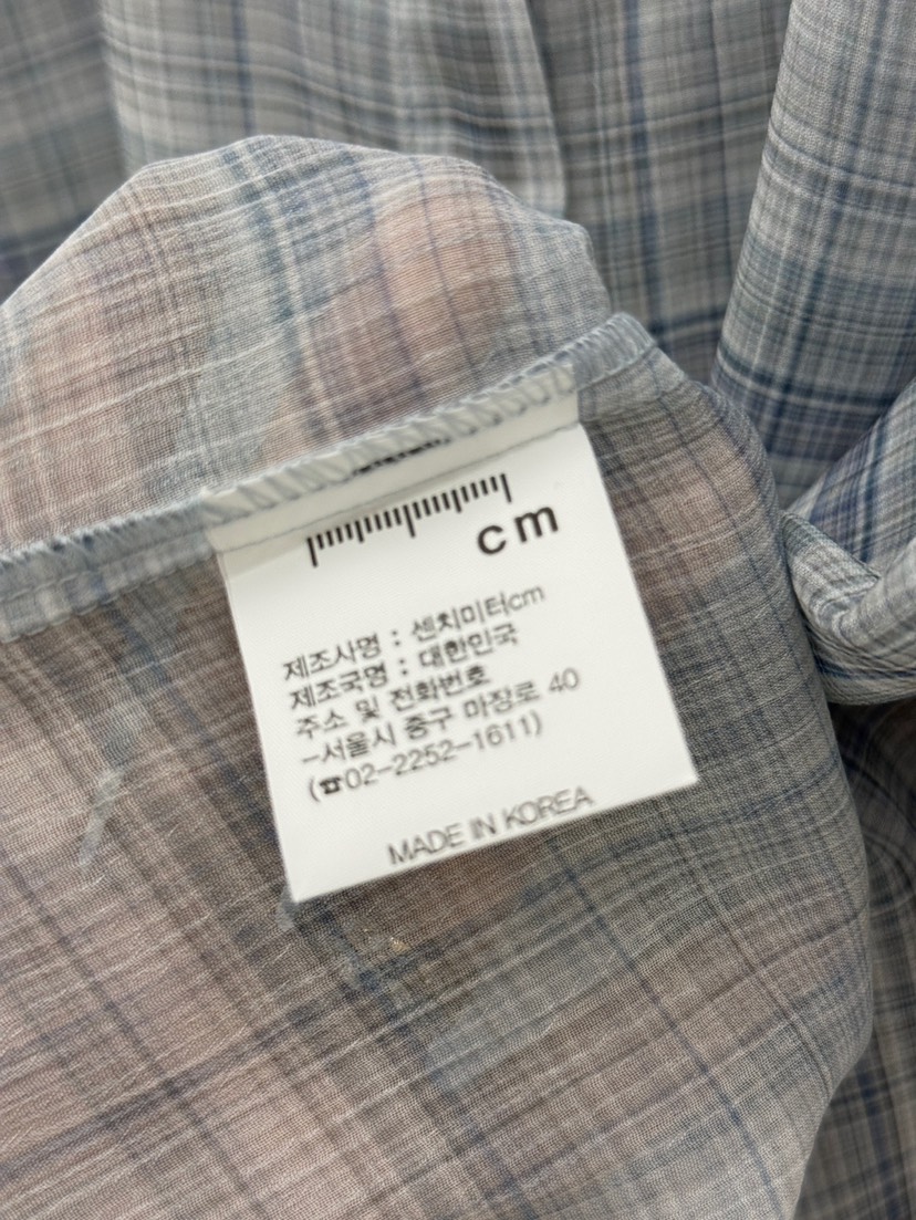 CM韓國直郵實拍女士新品人氣熱賣職業襯衫蕾絲衫格子雪紡CM_centimeter襯衫/蕾絲衫