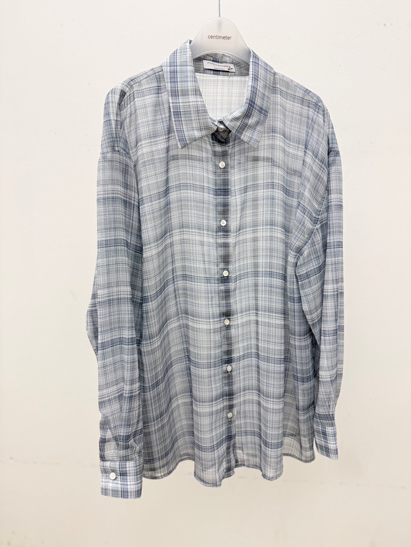 CM韓國直郵實拍女士新品人氣熱賣職業襯衫蕾絲衫格子雪紡CM_centimeter襯衫/蕾絲衫圖色1