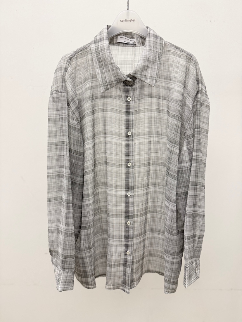 CM韓國直郵實拍女士新品人氣熱賣職業襯衫蕾絲衫格子雪紡CM_centimeter襯衫/蕾絲衫圖色2