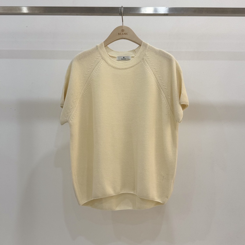 BLANC-A韓國直郵女士新品職業休閑推薦時尚針織衫棉質羅紋BLANC-A針織衫圖色1