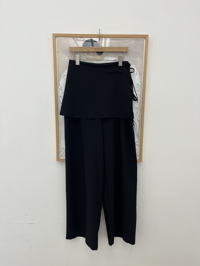 AMUSE SEOUL韓國直郵女裝新款人氣26春夏推薦休閑休閑褲AMUSE SEOUL休閑褲圖色2黑色