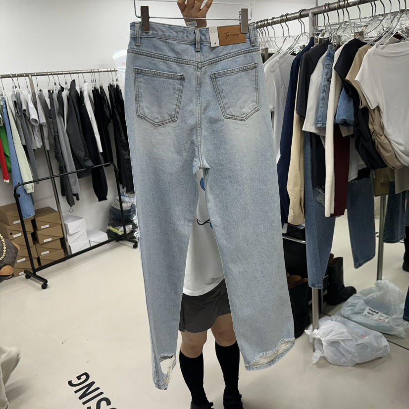 TOPDRESSING韓國代購女裝新品26春夏時尚休閑職業熱賣牛仔褲TOPDRESSING牛仔褲