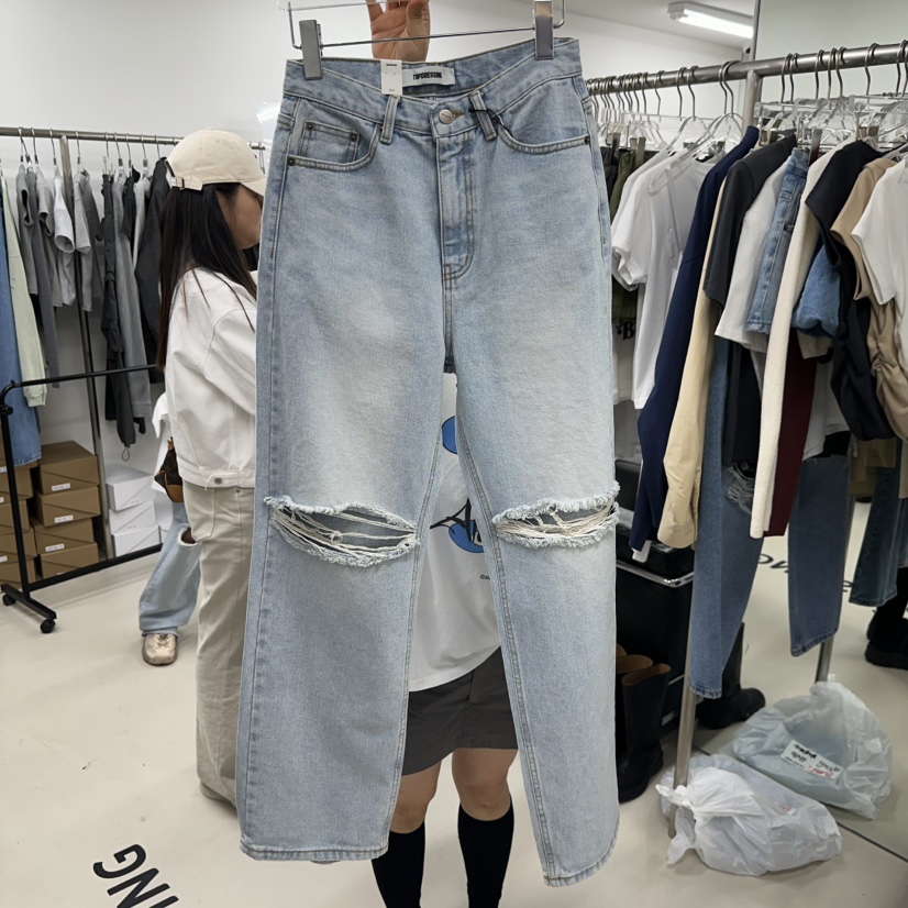 TOPDRESSING韓國代購女裝新品26春夏時尚休閑職業熱賣牛仔褲TOPDRESSING牛仔褲圖色1