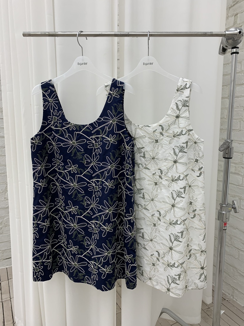 B_GARDER韓國東大門代購女裝新品26春夏休閑時尚連衣裙刺繡B.GARDER連衣裙