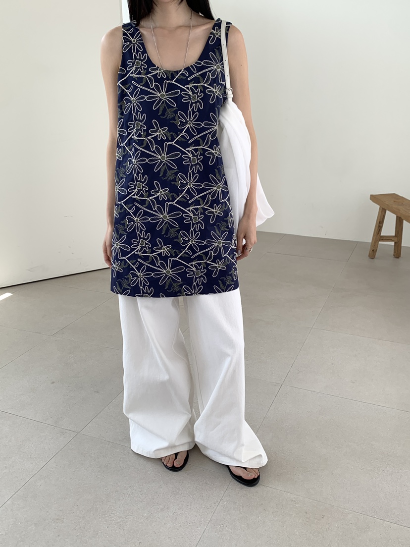 B_GARDER韓國東大門代購女裝新品26春夏休閑時尚連衣裙刺繡B.GARDER連衣裙