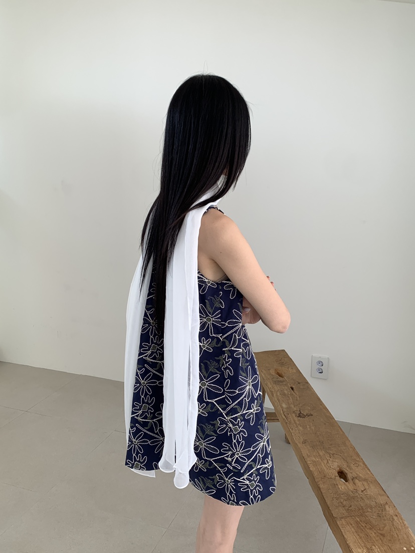 B_GARDER韓國東大門代購女裝新品26春夏休閑時尚連衣裙刺繡B.GARDER連衣裙