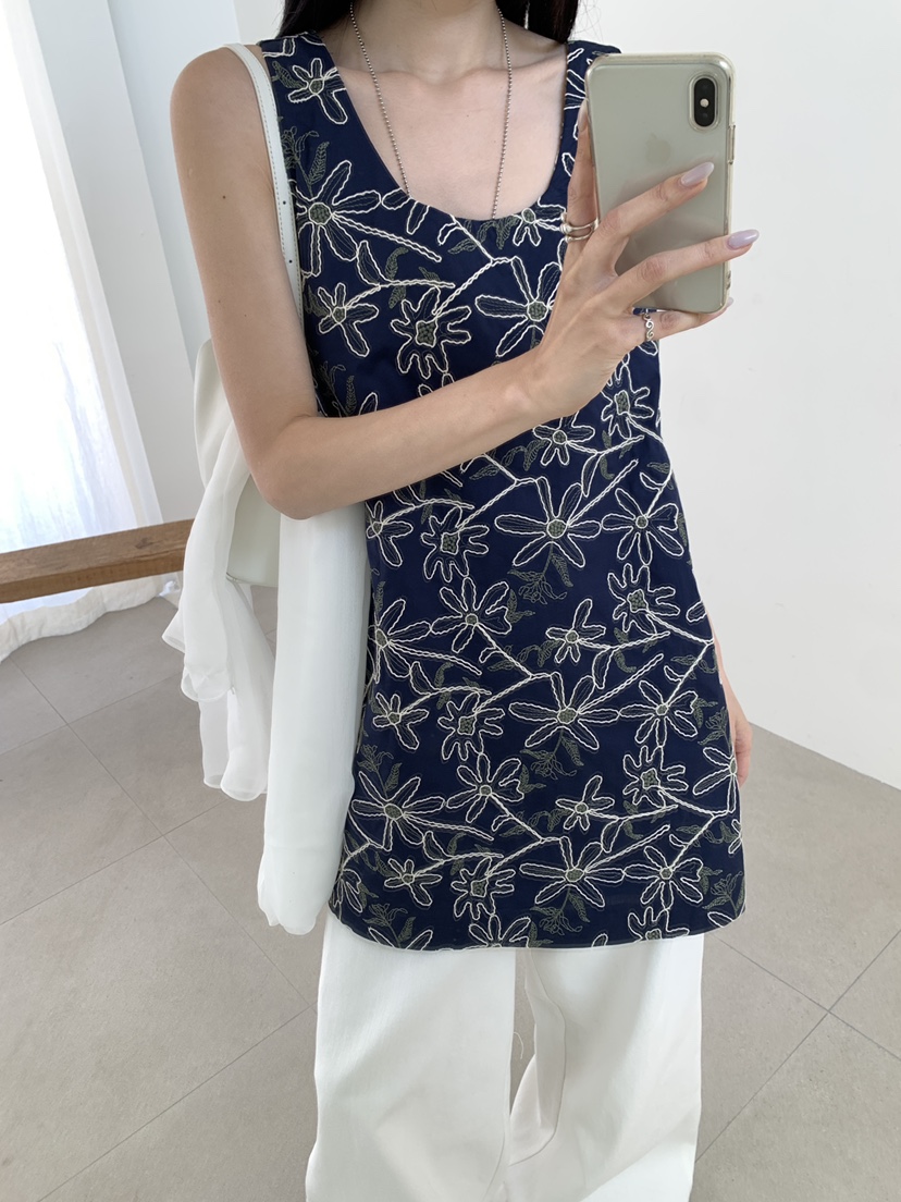 B_GARDER韓國東大門代購女裝新品26春夏休閑時尚連衣裙刺繡B.GARDER連衣裙