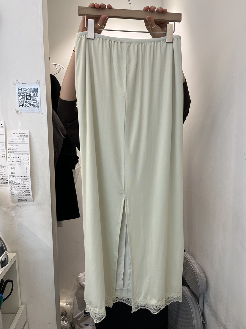 OUVIR韓國直郵女裝新款時尚26春夏熱賣職業休閑推薦長裙蕾絲O.V.R/OUVIR長裙