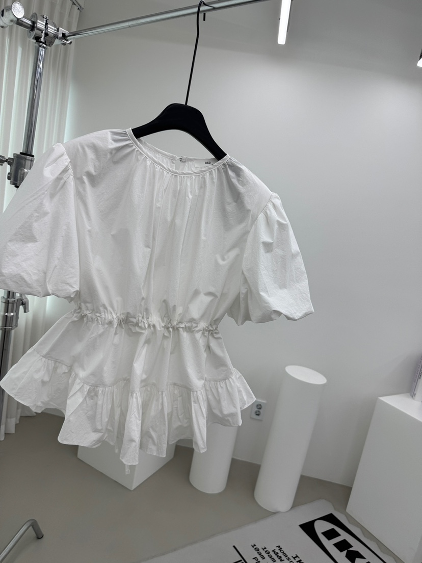 RED-A韓國直郵女裝新品時尚人氣職業推薦襯衫蕾絲衫泡泡袖RED-A襯衫/蕾絲衫圖色1