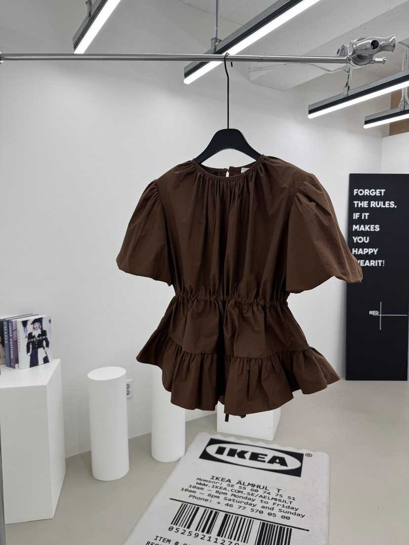 RED-A韓國直郵女裝新品時尚人氣職業推薦襯衫蕾絲衫泡泡袖RED-A襯衫/蕾絲衫圖色2