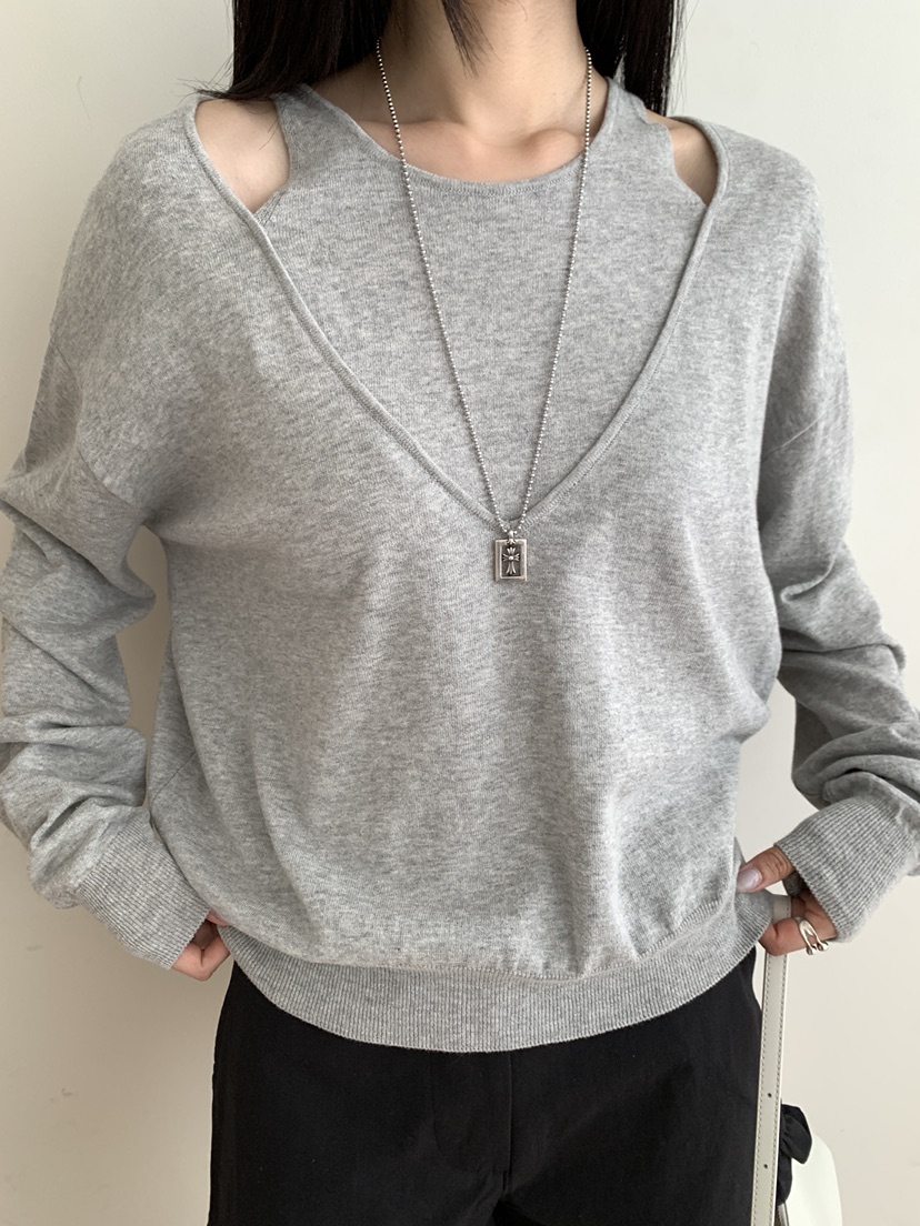 B_GARDER韓國東大門代購女士新品休閑人氣26春夏針織衫雙層B.GARDER針織衫圖色3