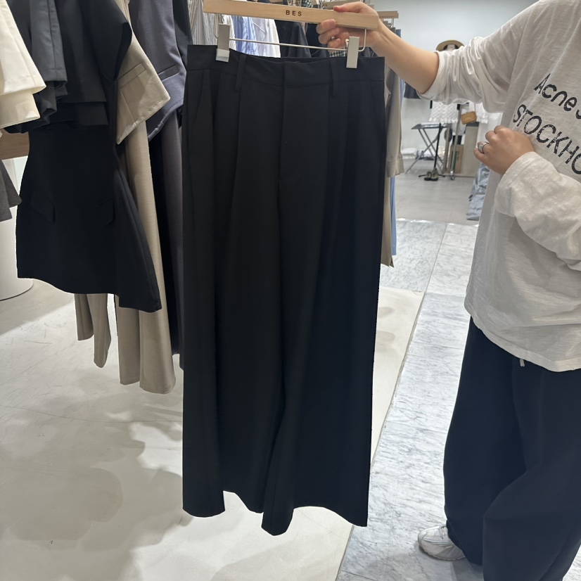 BES韓國直郵實拍女士新品職業人氣推薦時尚熱賣26春夏休閑褲BES SEOUL休閑褲圖色2黑色