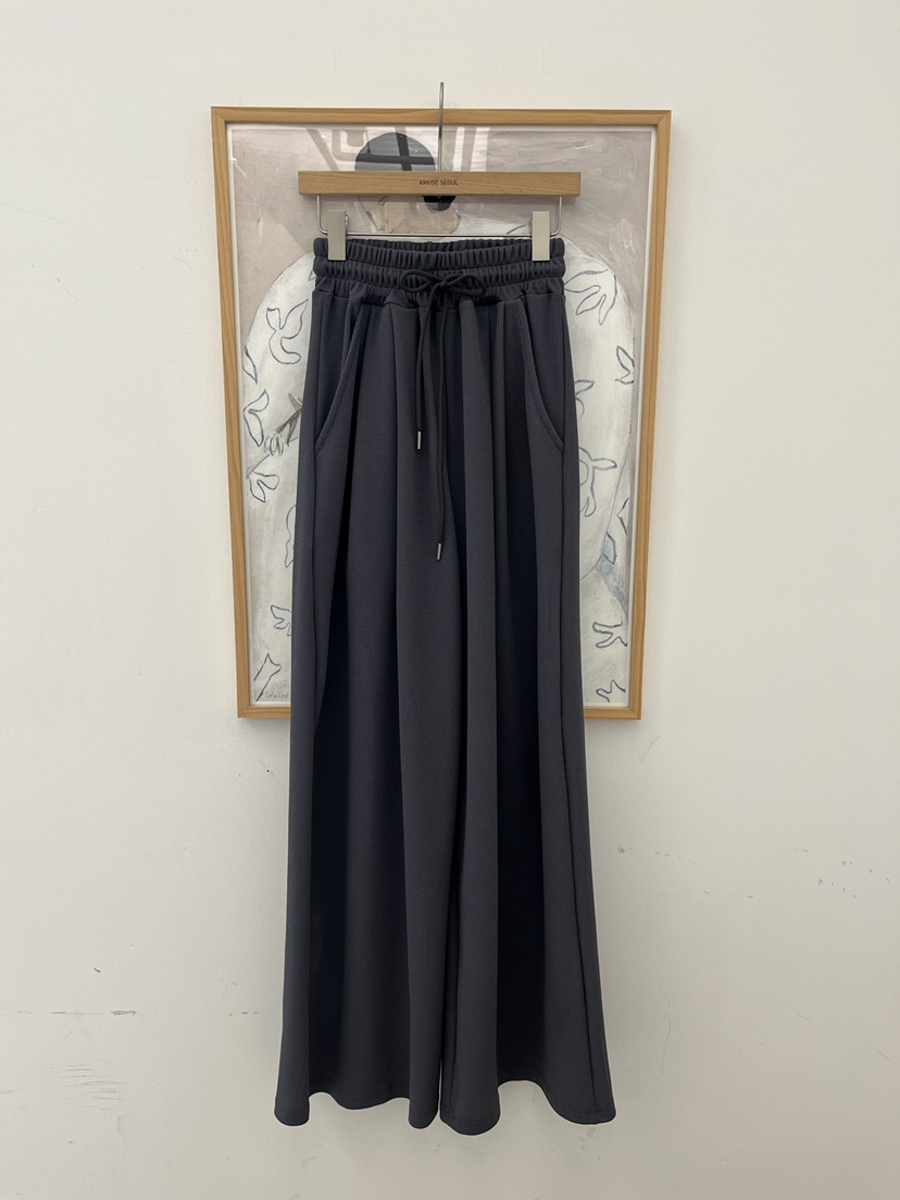 AMUSE SEOUL韓國東大門代購女士新品26春夏職業熱賣休閑褲AMUSE SEOUL休閑褲圖色2灰色