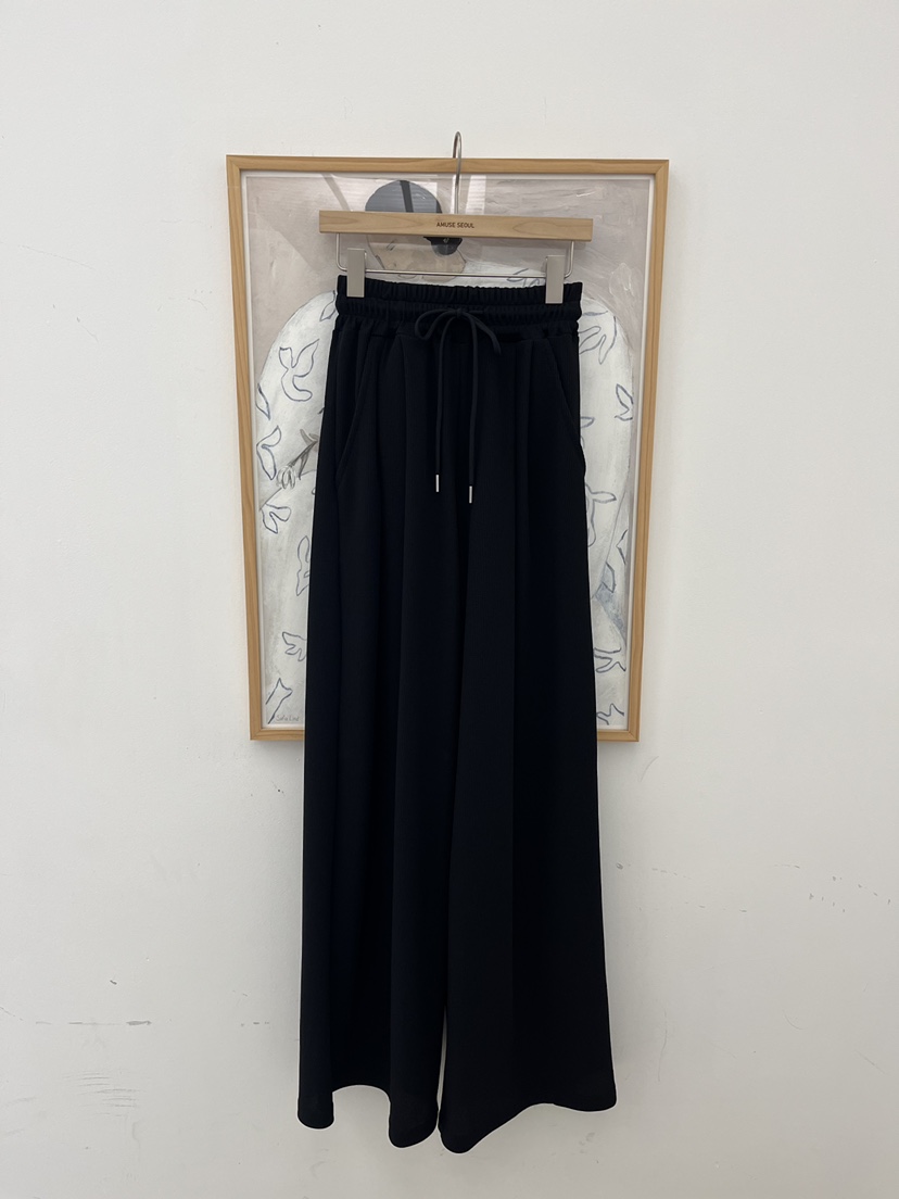 AMUSE SEOUL韓國東大門代購女士新品26春夏職業熱賣休閑褲AMUSE SEOUL休閑褲圖色3黑色