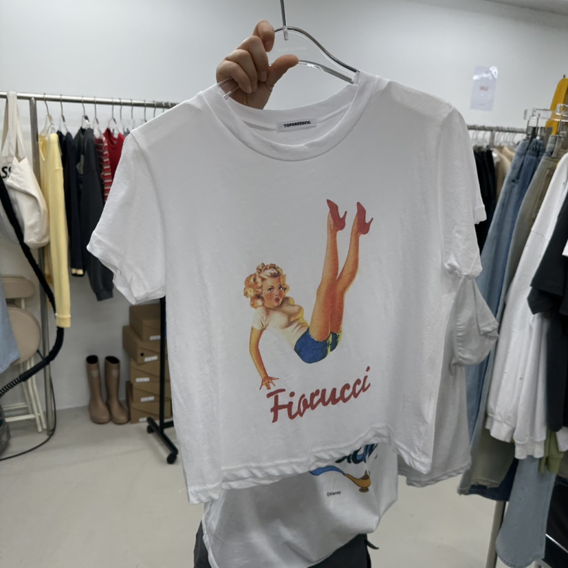 TOPDRESSING韓國直郵實拍女士新品人氣推薦時尚熱賣26春夏T恤TOPDRESSINGT恤圖色1