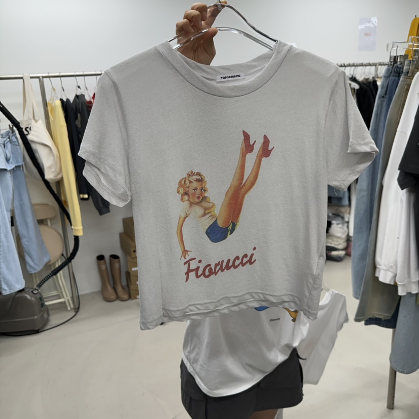 TOPDRESSING韓國直郵實拍女士新品人氣推薦時尚熱賣26春夏T恤TOPDRESSINGT恤圖色2