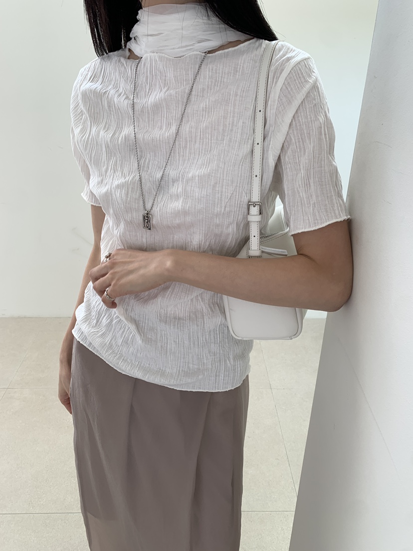 B_GARDER韓國直郵女士新款人氣休閑熱賣襯衫蕾絲衫褶裥羅紋B.GARDER襯衫/蕾絲衫