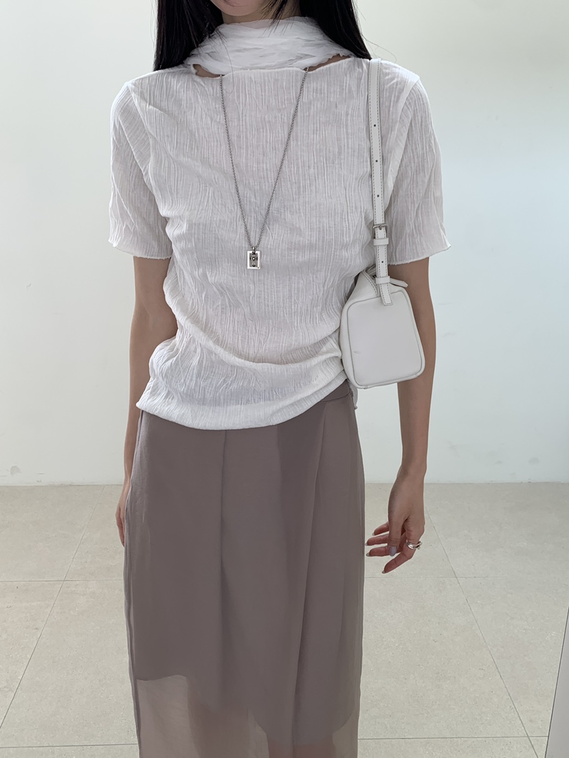 B_GARDER韓國直郵女士新款人氣休閑熱賣襯衫蕾絲衫褶裥羅紋B.GARDER襯衫/蕾絲衫