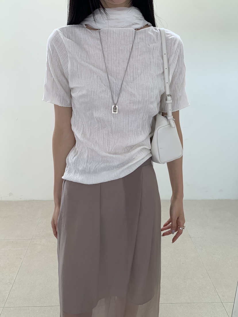 B_GARDER韓國直郵女士新款人氣休閑熱賣襯衫蕾絲衫褶裥羅紋B.GARDER襯衫/蕾絲衫