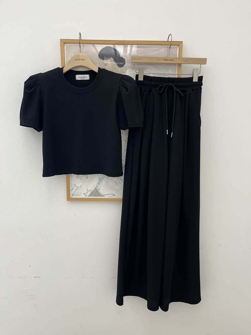 AMUSE SEOUL韓國東大門直郵女裝新品職業人氣推薦套裝套裝AMUSE SEOUL套裝圖色3黑色