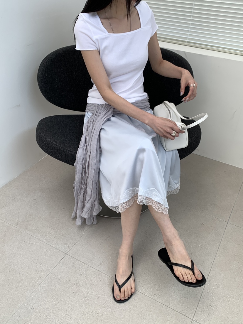 B_GARDER韓國代購女士新款職業26春夏休閑半身裙中短裙蕾絲B.GARDER半身裙/中短裙