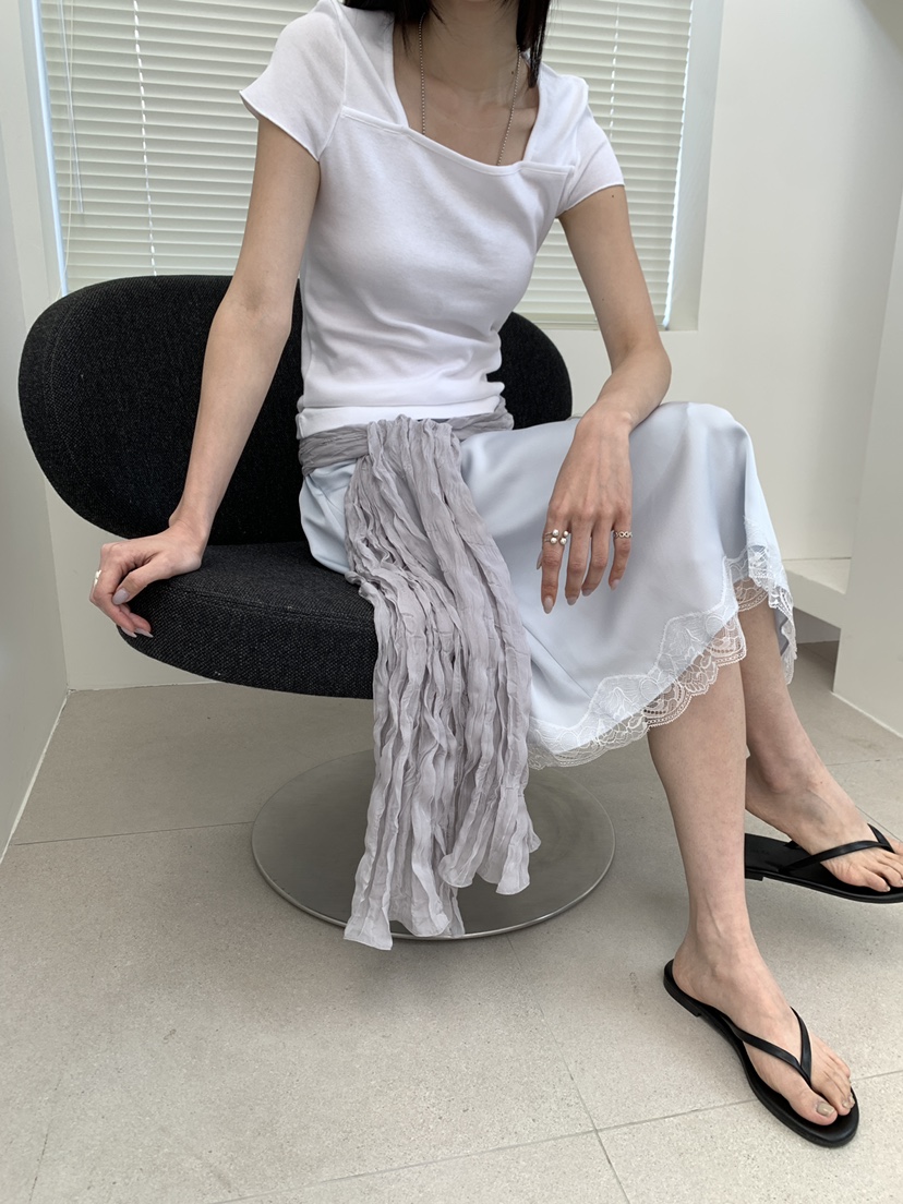 B_GARDER韓國代購女士新款職業26春夏休閑半身裙中短裙蕾絲B.GARDER半身裙/中短裙