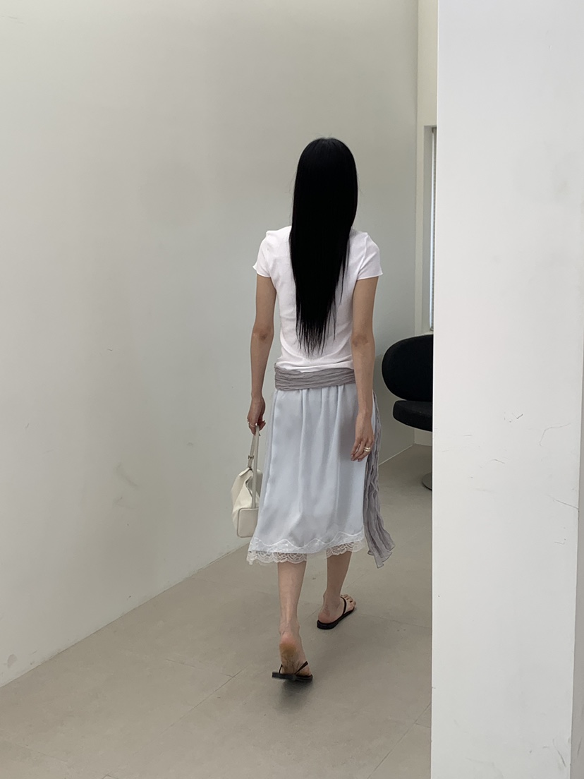 B_GARDER韓國代購女士新款職業26春夏休閑半身裙中短裙蕾絲B.GARDER半身裙/中短裙