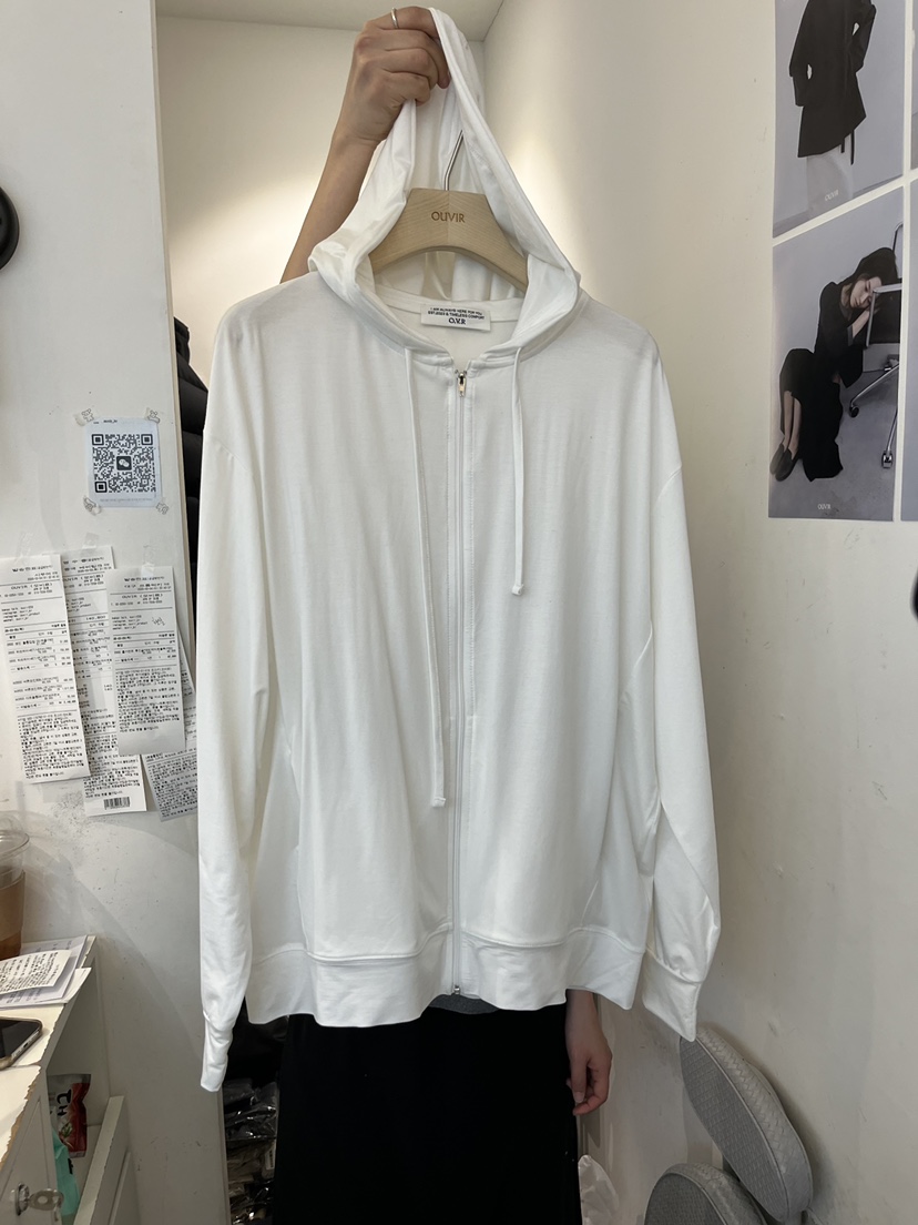 OUVIR韓國代購女裝新品時尚推薦26春夏職業夾克拉鏈連帽衫O.V.R/OUVIR夾克圖色1