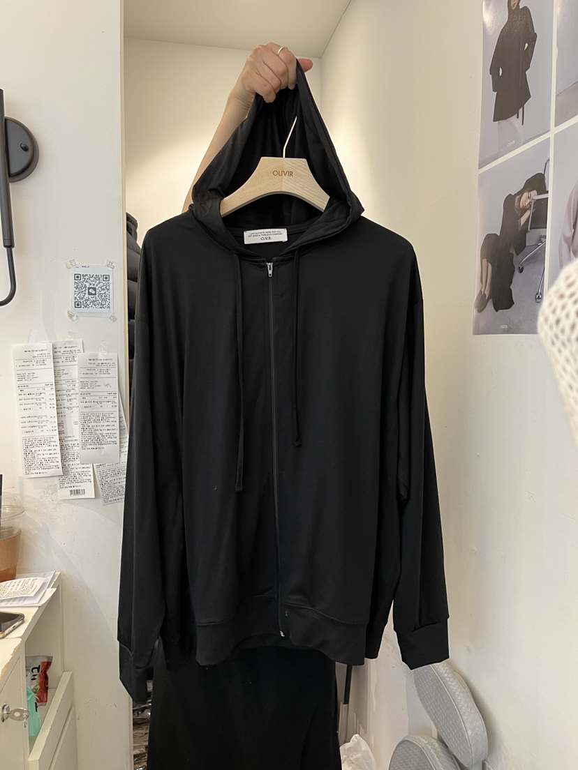 OUVIR韓國代購女裝新品時尚推薦26春夏職業夾克拉鏈連帽衫O.V.R/OUVIR夾克圖色2