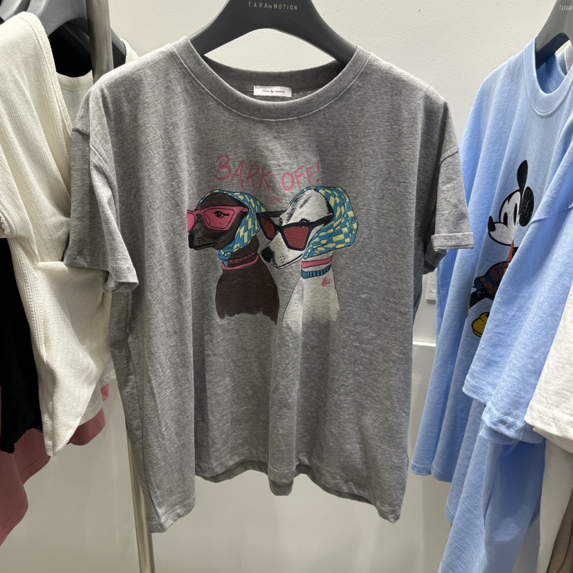 TARABY MOTION韓國代購女士新品熱賣時尚人氣26春夏T恤狗狗TARABY MOTIONT恤圖色1