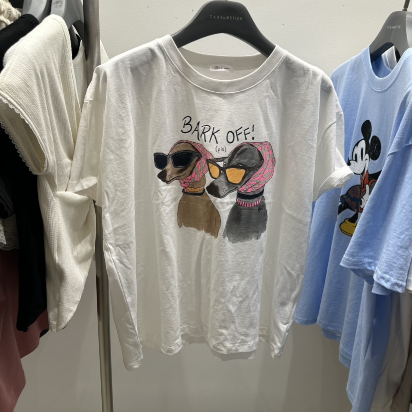 TARABY MOTION韓國代購女士新品熱賣時尚人氣26春夏T恤狗狗TARABY MOTIONT恤圖色2