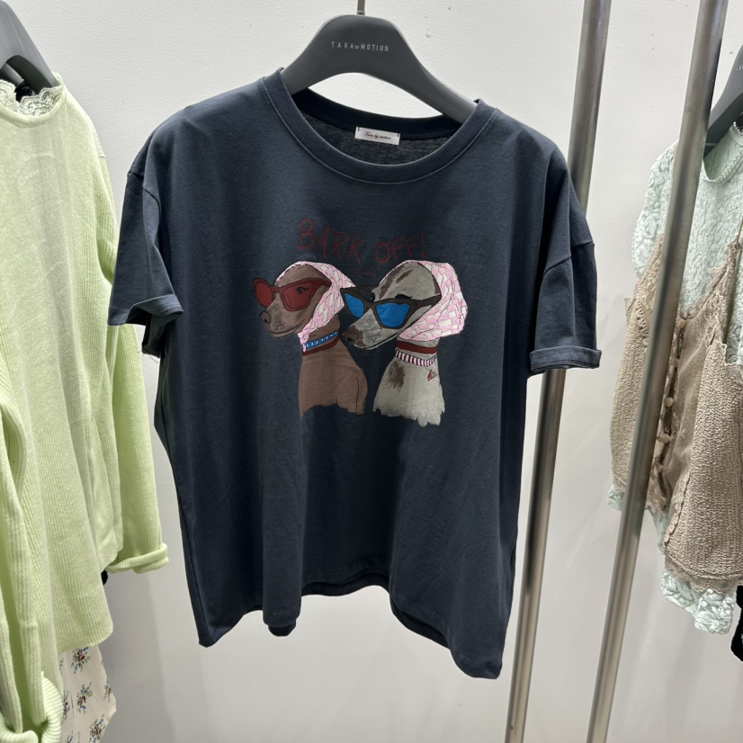 TARABY MOTION韓國代購女士新品熱賣時尚人氣26春夏T恤狗狗TARABY MOTIONT恤圖色5