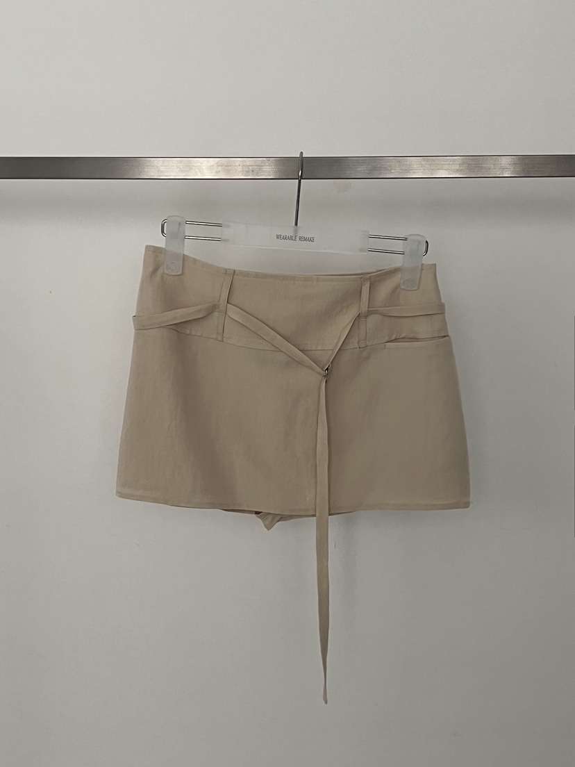 WEARABLE-L韓國直郵實拍女士新款26春夏職業人氣短裙含腰帶WEARABLE短裙圖色2