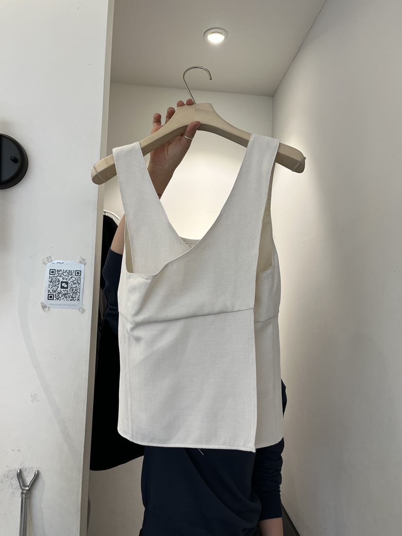 OUVIR韓國直郵實拍女裝新款職業人氣休閑吊帶背心褶皺亞麻O.V.R/OUVIR吊帶/背心