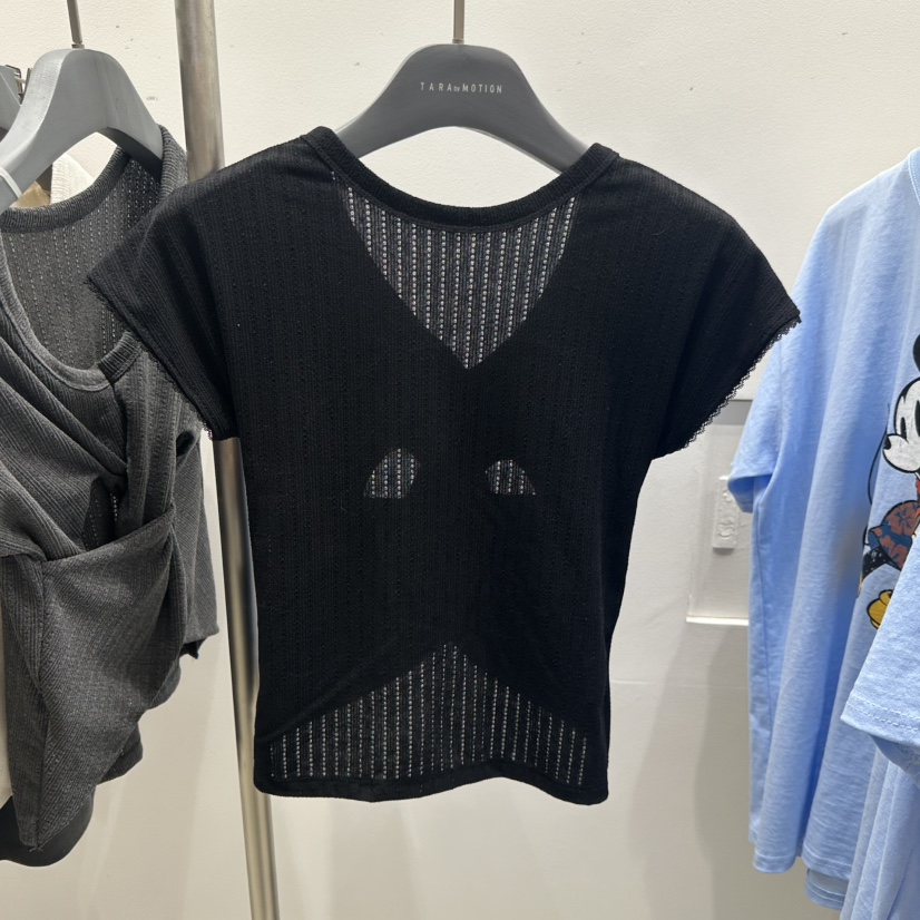 TARABY MOTION韓國代購女士新品推薦熱賣26春夏休閑時尚T恤TARABY MOTIONT恤圖色2黑色