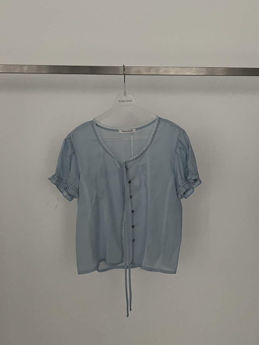 WEARABLE-L韓國東大門代購女裝新款休閑人氣26春夏襯衫蕾絲衫WEARABLE襯衫/蕾絲衫圖色2