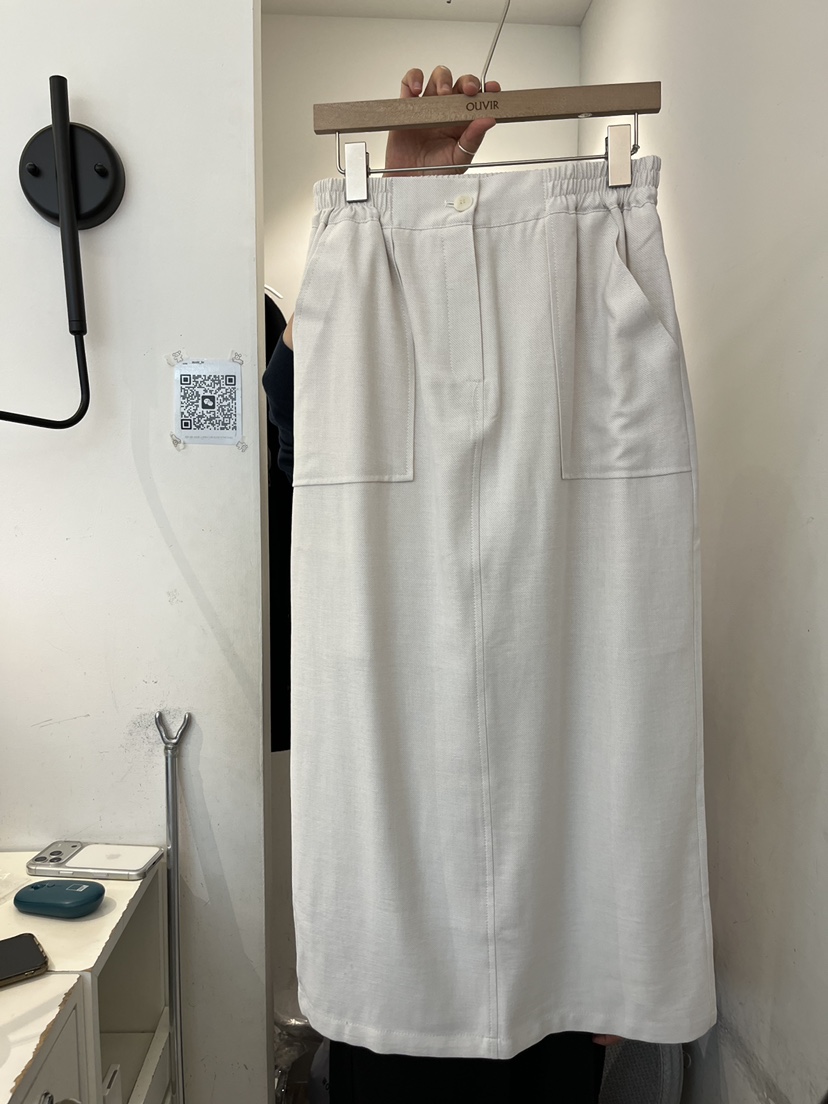 OUVIR韓國直郵實拍女士新款推薦時尚人氣熱賣長裙口袋亞麻O.V.R/OUVIR長裙圖色1