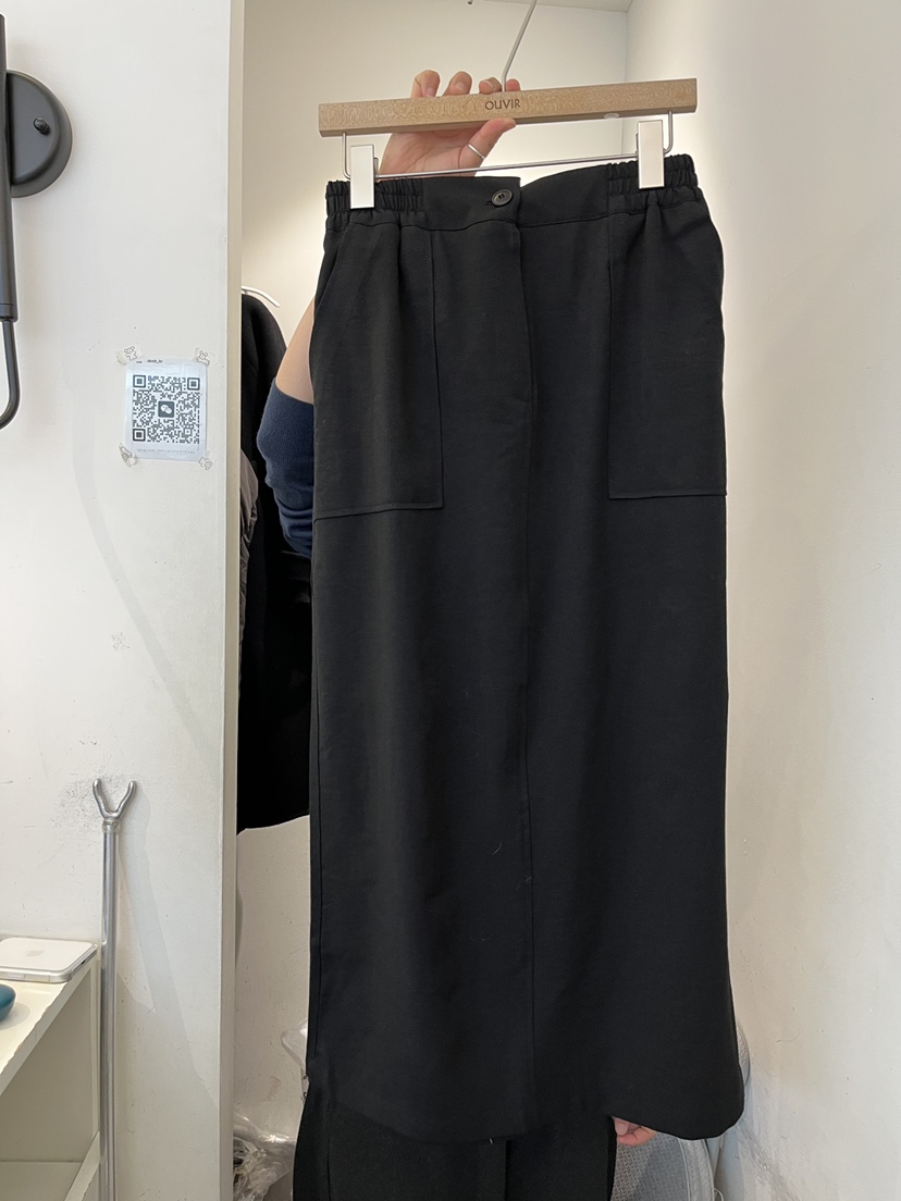 OUVIR韓國直郵實拍女士新款推薦時尚人氣熱賣長裙口袋亞麻O.V.R/OUVIR長裙圖色2