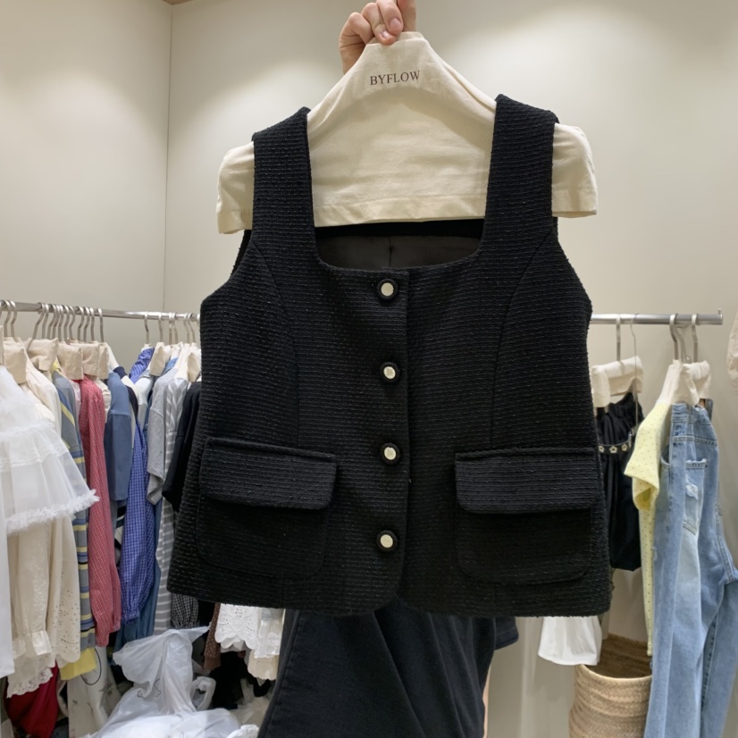 BY FLOW東大門代購女裝新款人氣職業時尚熱賣推薦26春夏馬甲BY FLOW馬甲圖色2